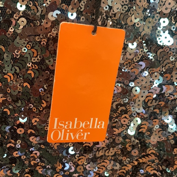 NWT Isabella Oliver maternity sequin 3/4 sleeve mini dress. Gorgeous! - Picture 4 of 8